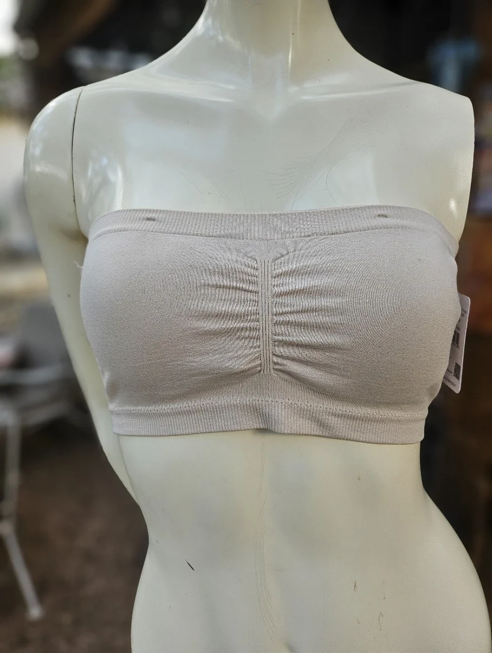 New W Tag Rene Rofe Beige Elastic Bralette Underwear M/L - Picture 1 of 5